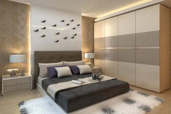 A-Bedroom-with-accent-wall-and-floor-to-ceiling-wardrobe2