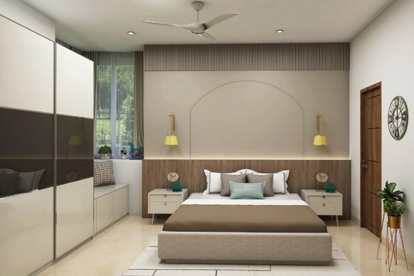The-Floor-to-ceiling-sliding-wardrobe-in-earthy-toned-bedroom2